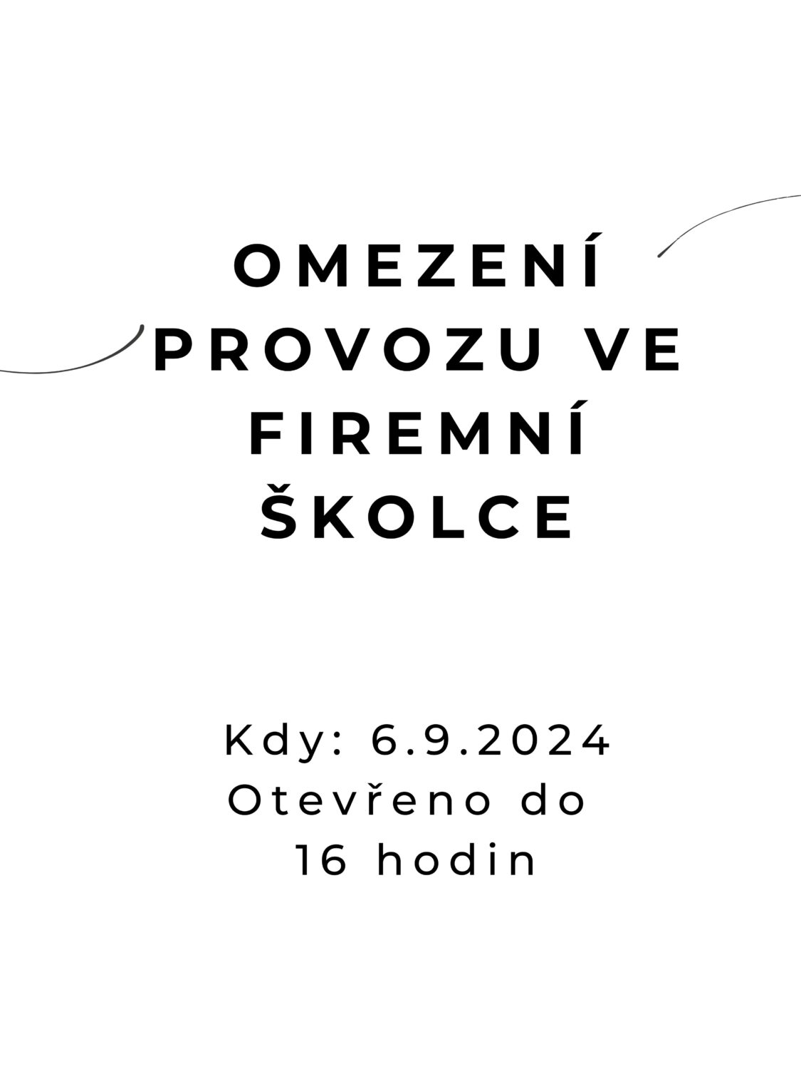 FŠO – omezení provozu