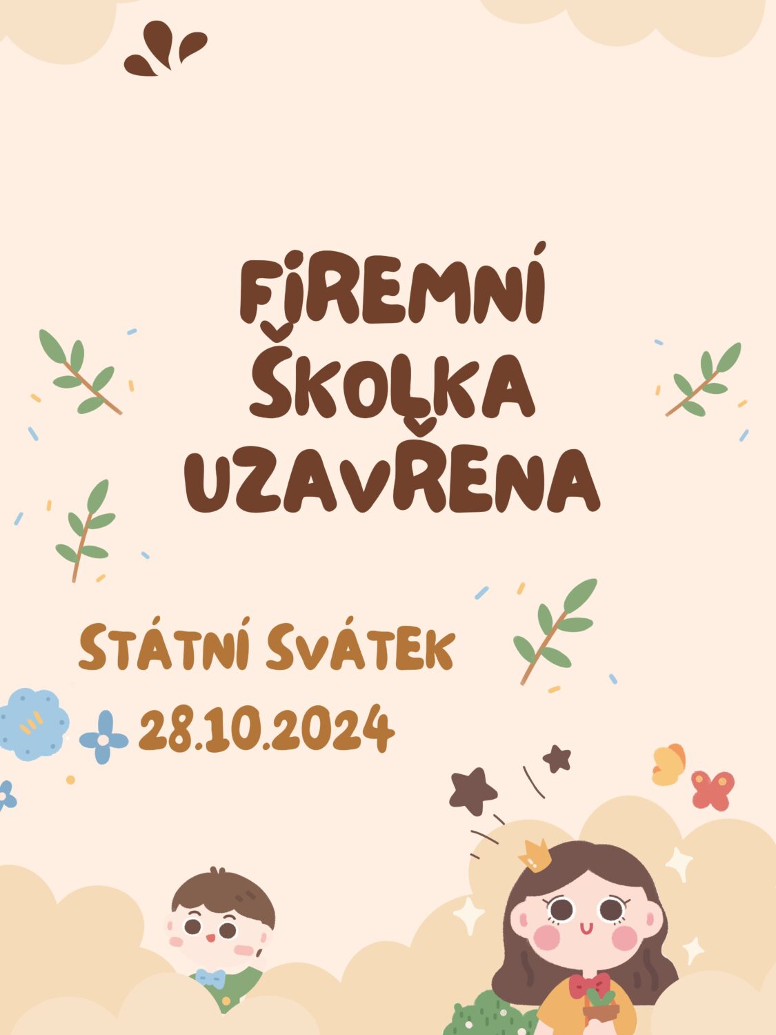 Státní svátek 28.10.2024